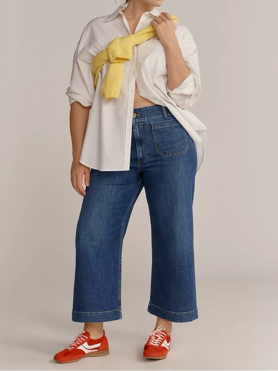 Anthropologie | The Colette Crop Wide-Leg Jeans by Maeve - Picture 14 of 16